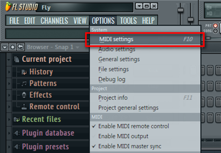 Настройка FL Studio. Настройки MIDI.