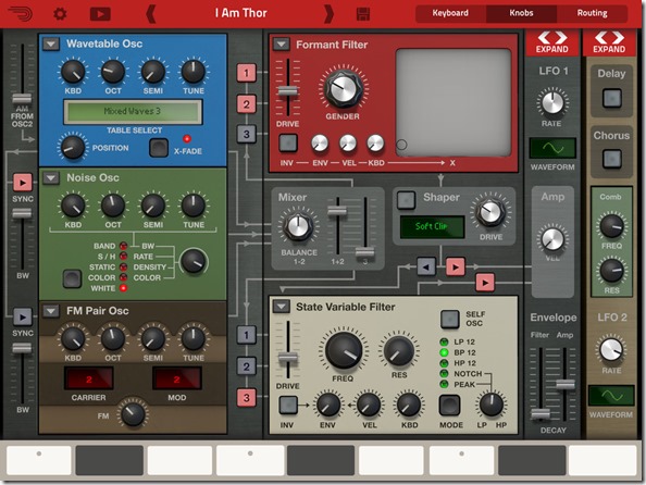 Музыкальные инструменты для iPad Часть 1 Thor Polysonic Synthesizer
